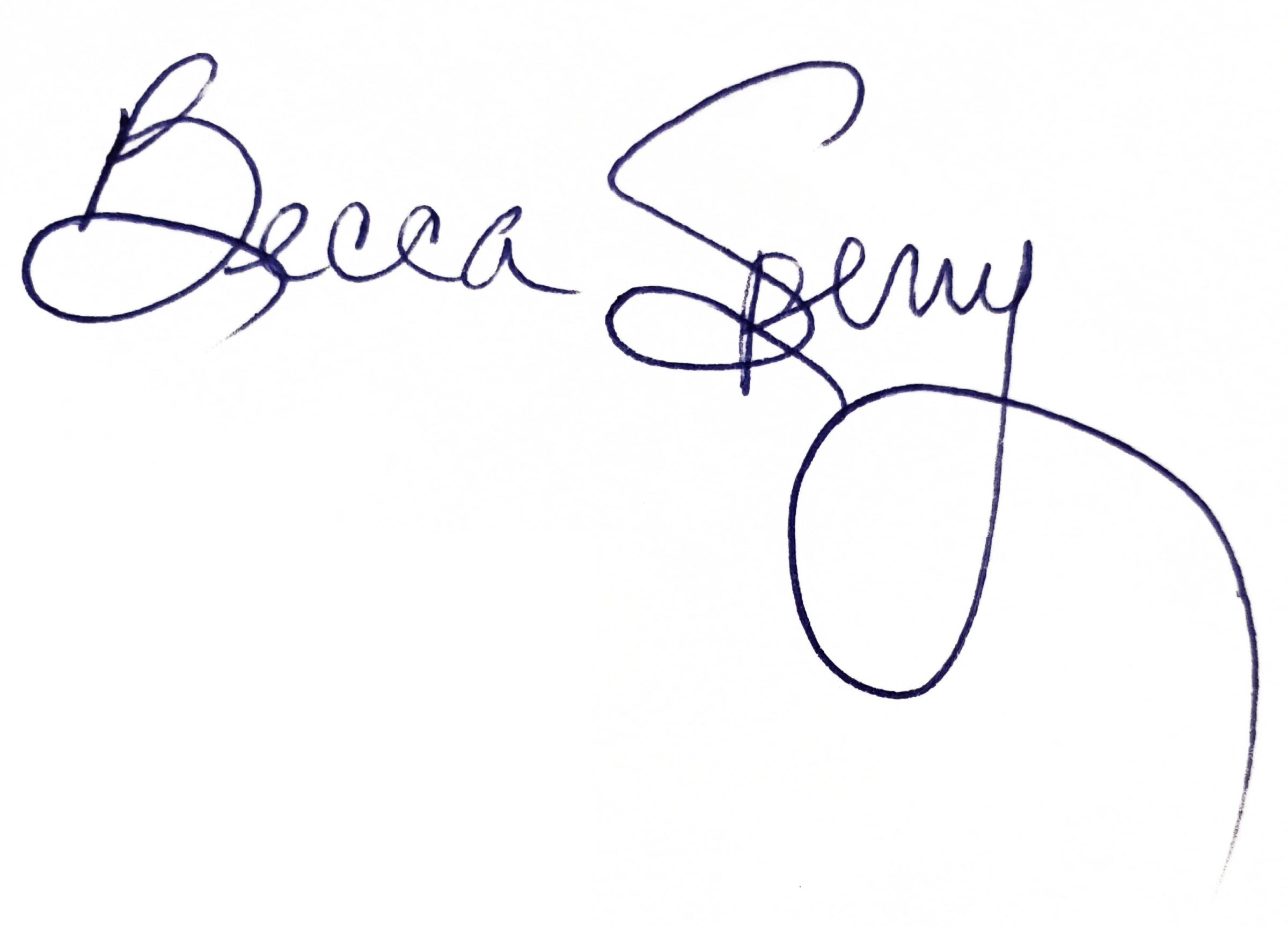 Becca Sperry's signature.